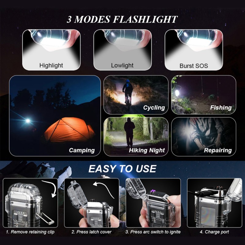 FLASH LIGHT WITH LIGHTER MULTICOLOR