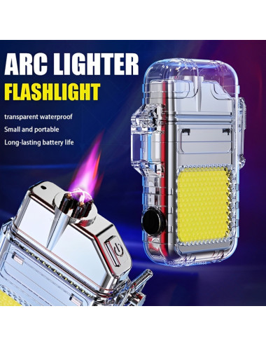 FLASH LIGHT WITH LIGHTER CLEAR