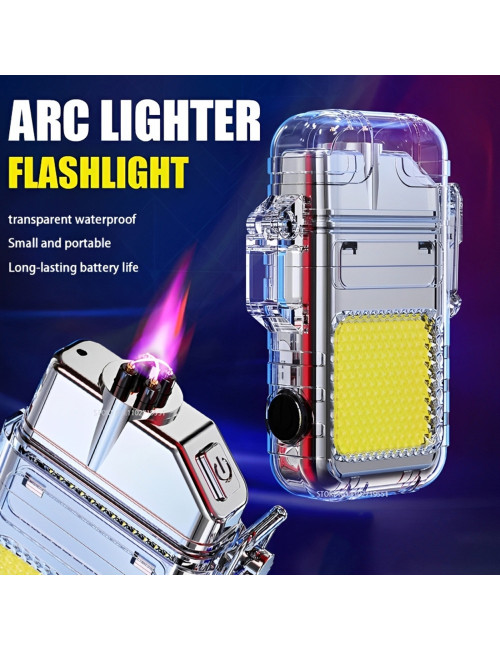 FLASH LIGHT WITH LIGHTER CLEAR