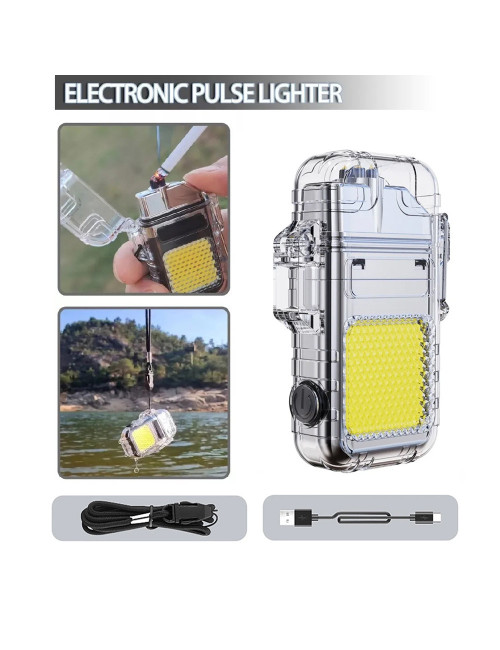 FLASH LIGHT WITH LIGHTER CLEAR