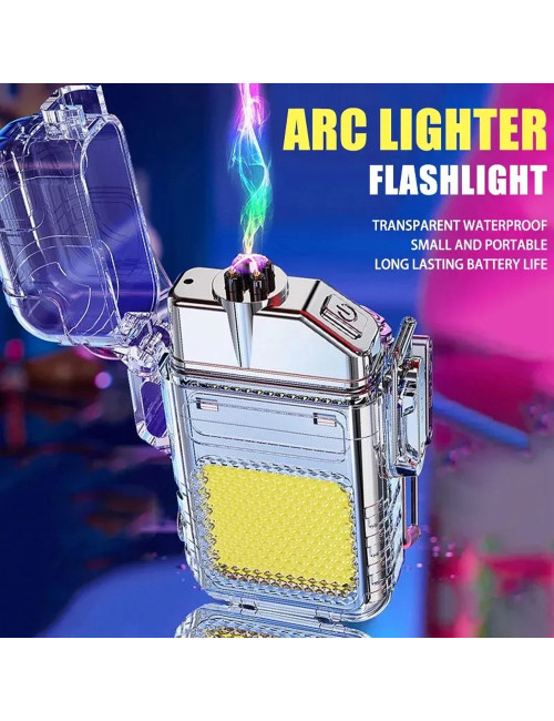 FLASH LIGHT WITH LIGHTER CLEAR