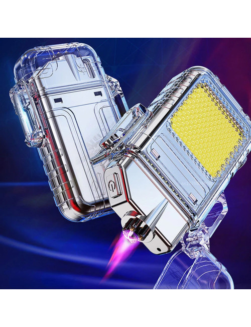 FLASH LIGHT WITH LIGHTER CLEAR