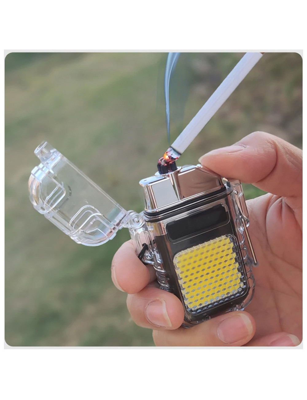 FLASH LIGHT WITH LIGHTER CLEAR