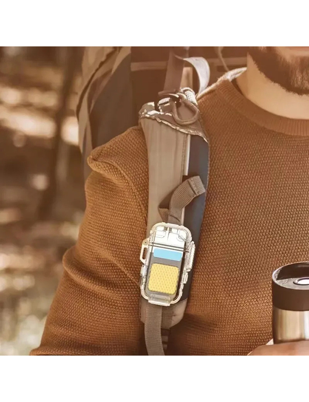 FLASH LIGHT WITH LIGHTER CLEAR