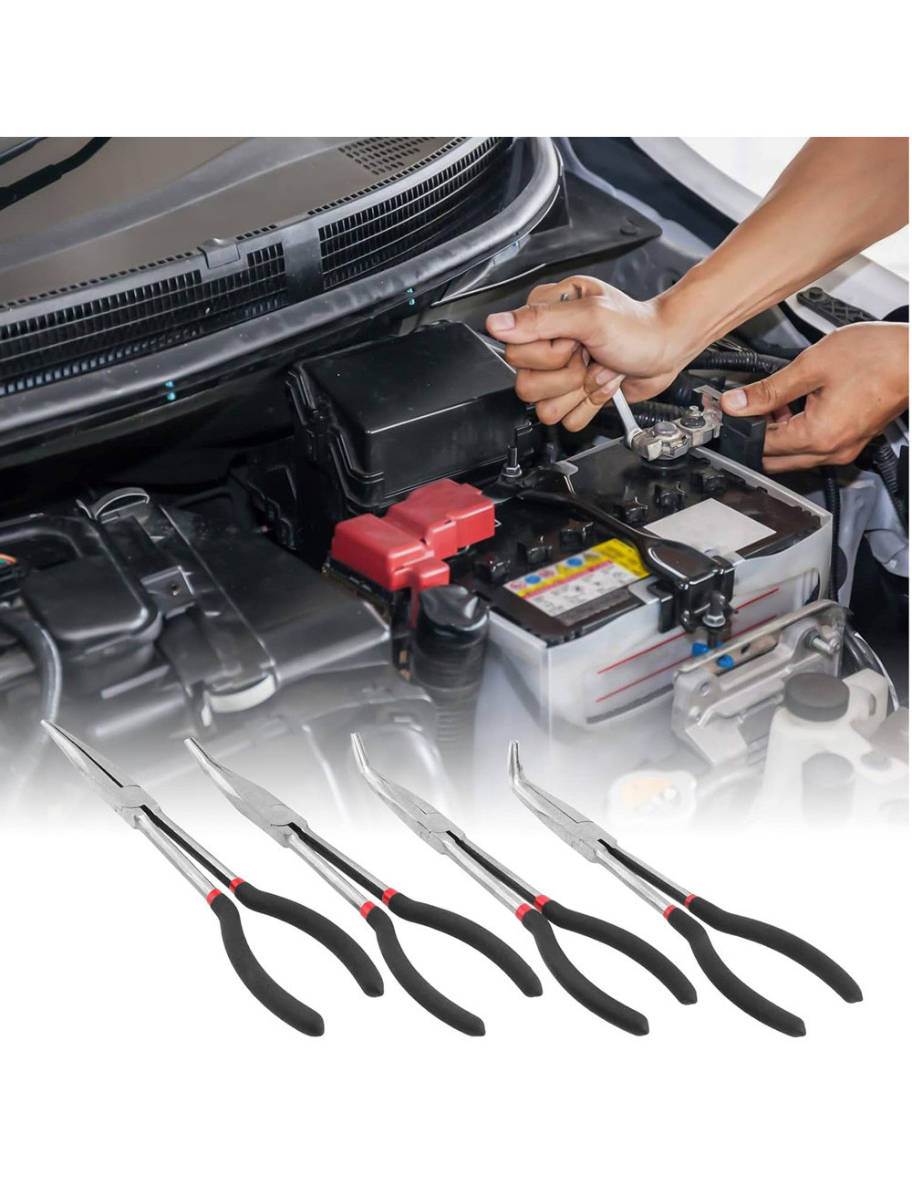 LONG NOISE PLIER 11" 4PCS/SET ( 0,30,45,90, )