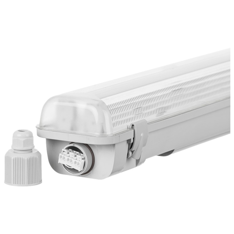 Weather Proof Fixture for 2xT8 60 CM, EMPTY, NO LIGHT SOURCE, L/N two side, 220-240V