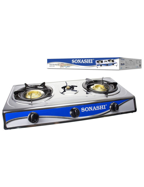SONASHI SGB - 319S طباخ غاز استيل 3 عين