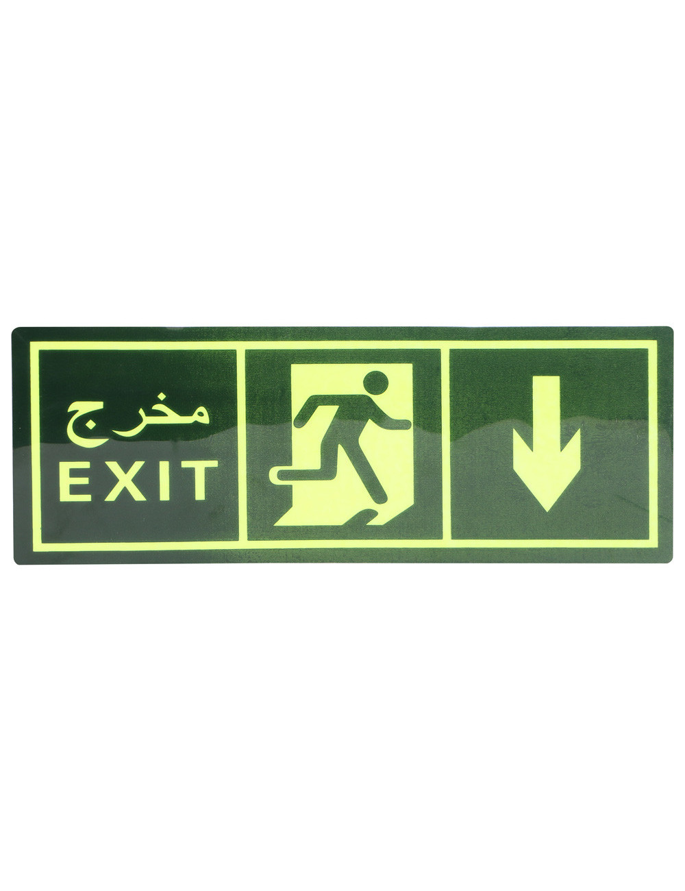 EXIT ARROW DOWN STICKER HORIZONTAL