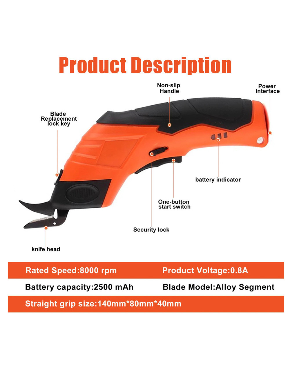 R0-8601 LITHIUM ELECTRIC CUTTING SCISSORS
