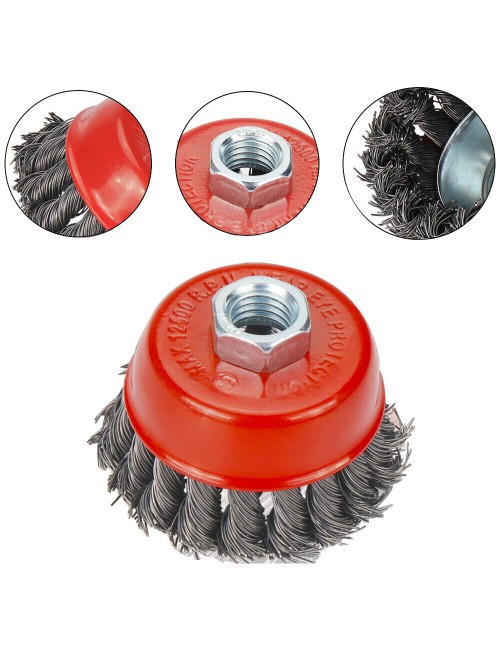 STONEC CUP BRUSH TWIST TYPE 2.5" x 10 MM x 1.25M