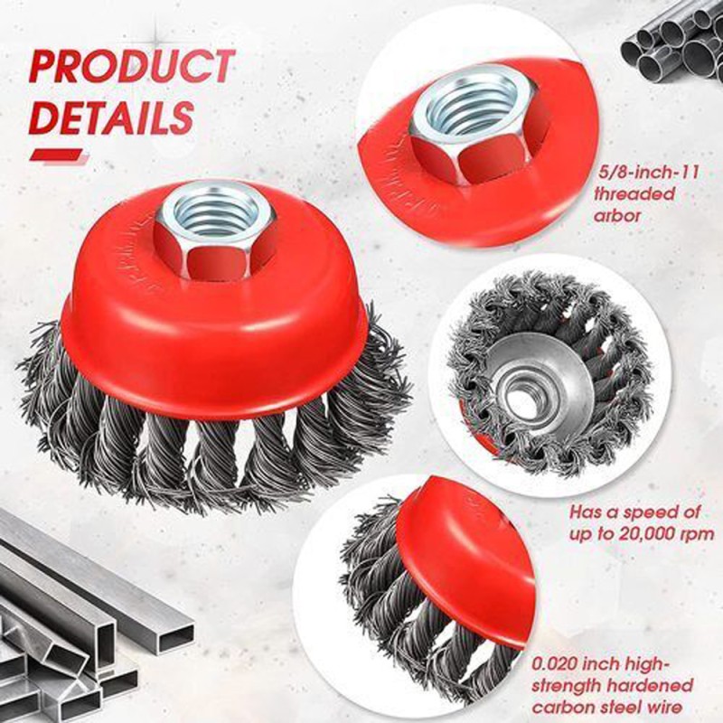 STONEC CUP BRUSH TWIST TYPE 2.5" x 10 MM x 1.25M