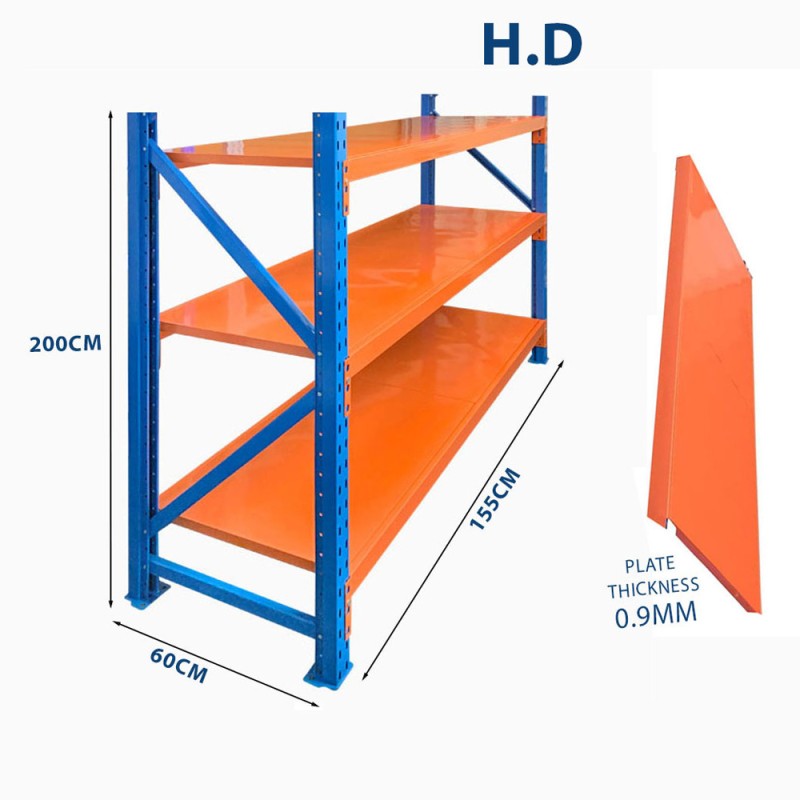 LONG SPAN SHELVING 155 X 60 X 200CM 3LEVEL H.D 0.9MM