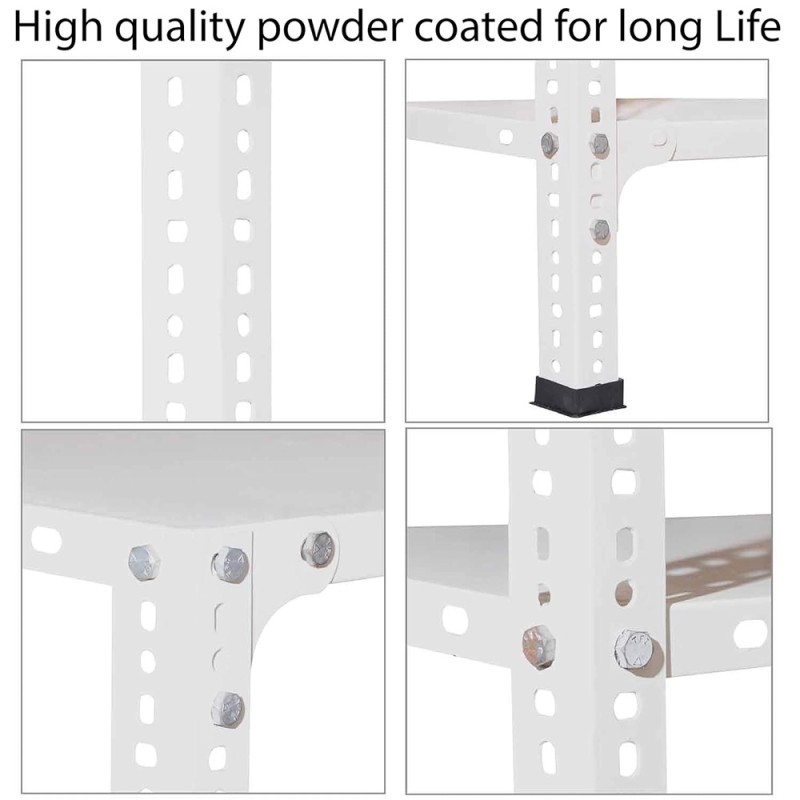 LM-06 SHELVES 120*40*180CM رف تخزين ابيض طقم كامل