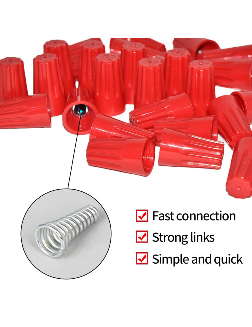 JAS P73 SPIRAL END CONNECTOR ORRANGE 50PCS
