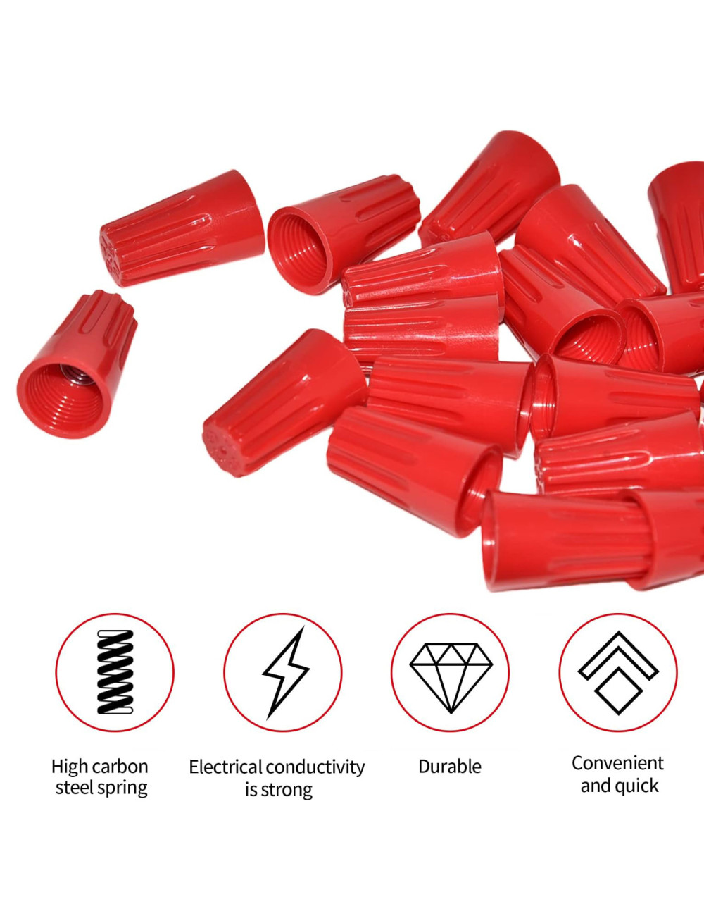 JAS P73 SPIRAL END CONNECTOR ORRANGE 50PCS