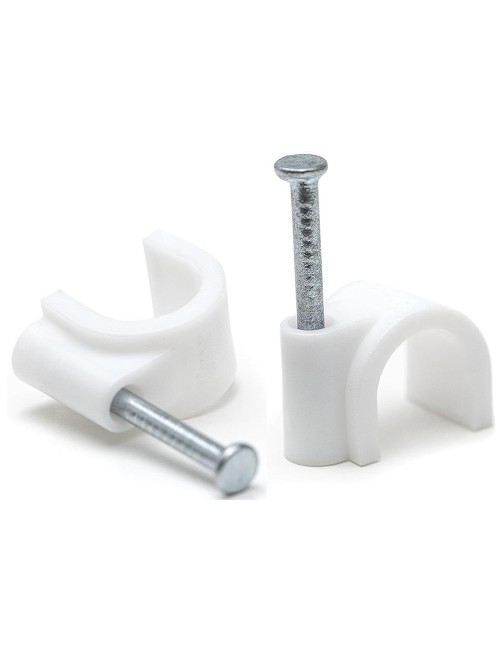 JAS CABLE CLIP WHITE 10 MM 50PCS