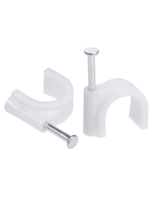JAS CABLE CLIP WHITE 12 MM 50PCS