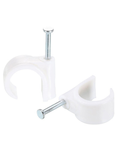 كلبس واير ابيض بلاستيك 20 ملي باكت 25 حبة JAS