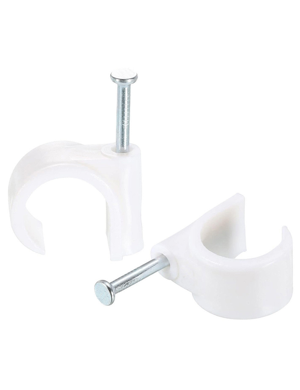 كلبس واير ابيض بلاستيك 20 ملي باكت 25 حبة JAS