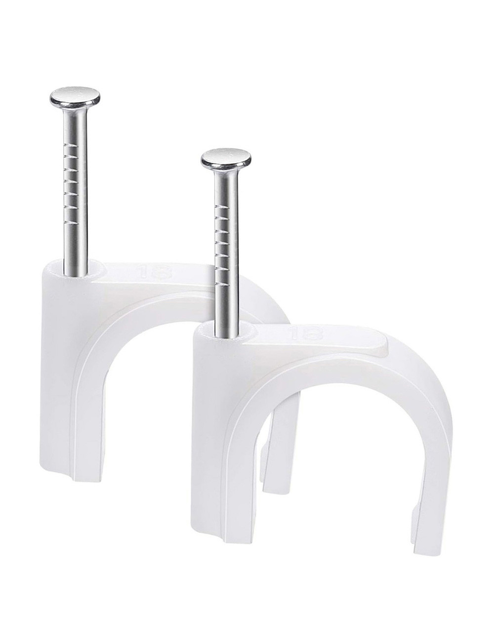 كلبس واير ابيض بلاستيك 20 ملي باكت 25 حبة JAS