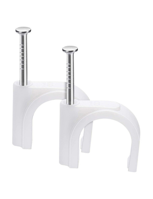 كلبس واير ابيض بلاستيك 20 ملي باكت 25 حبة JAS