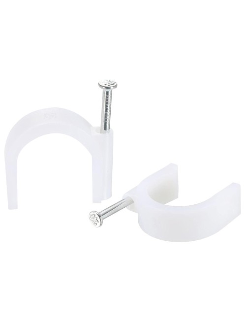 JAS CABLE CLIP WHITE 22 MM 25PCS
