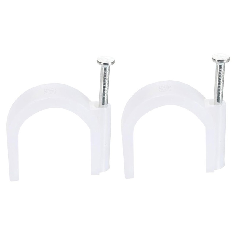 JAS CABLE CLIP WHITE 22 MM 25PCS