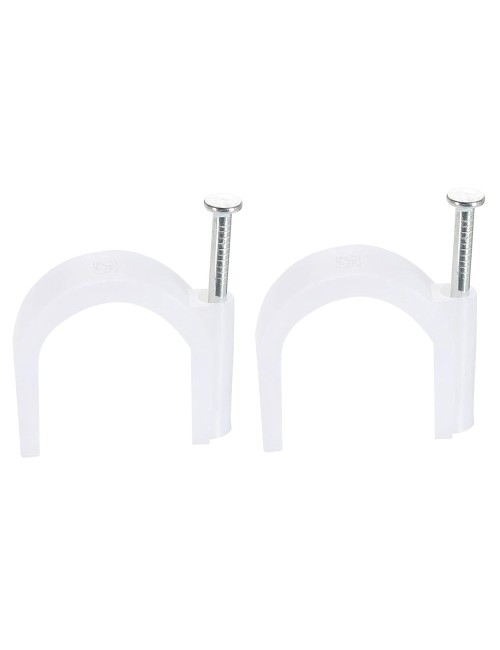 JAS CABLE CLIP WHITE 22 MM 25PCS