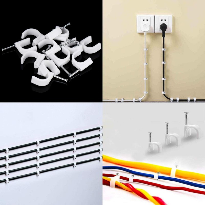JAS CABLE CLIP WHITE 22 MM 25PCS
