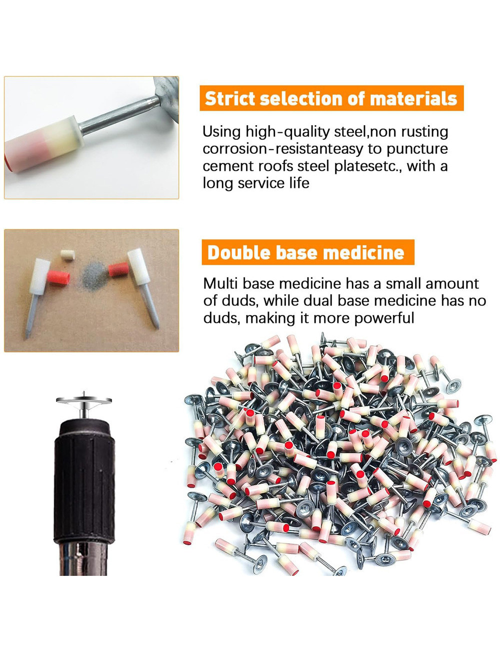 مسمار طلقات ديكور مع بارود 200 حبة