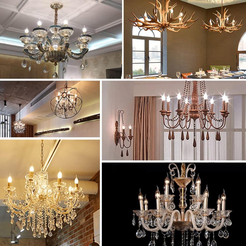 LED 4w 27k E14 Full glass pull candle