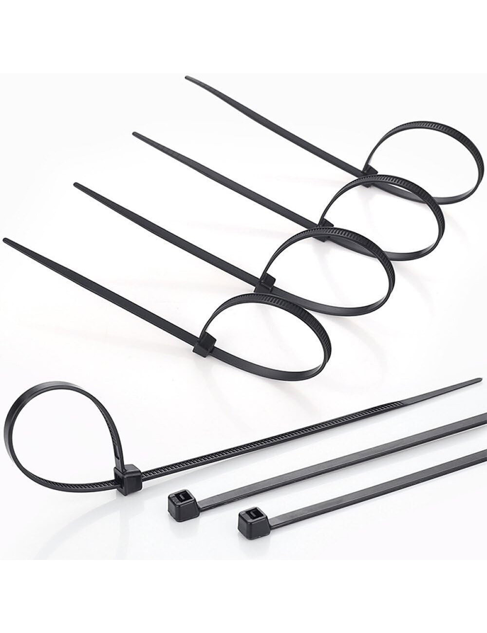 JAS NYLON CABLE TIE BLACK 2.5 X 100 MM 50PCS