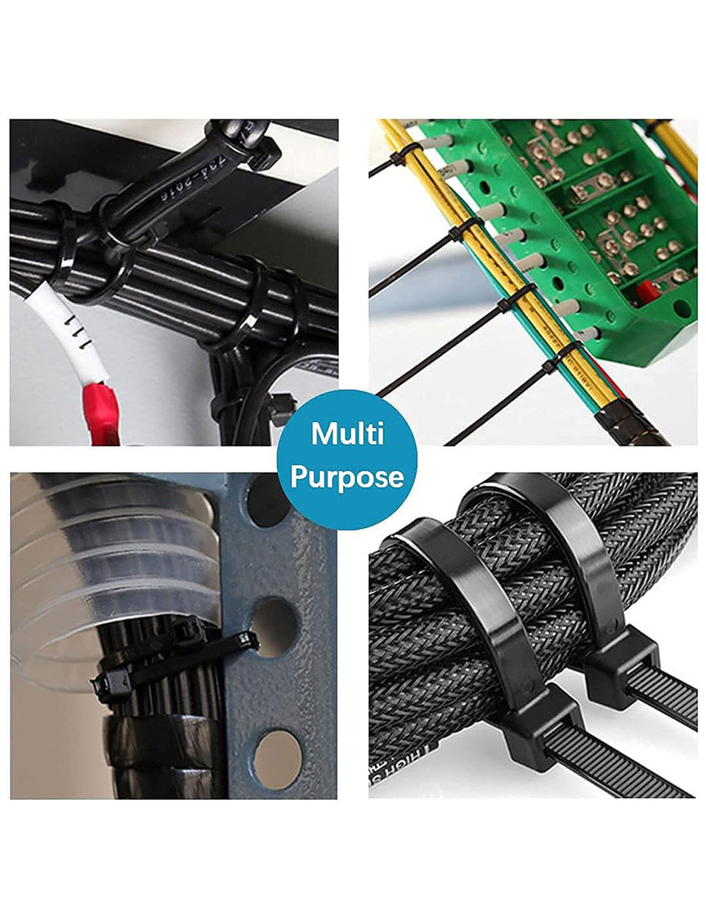 JAS NYLON CABLE TIE BLACK 2.5 X 100 MM 50PCS