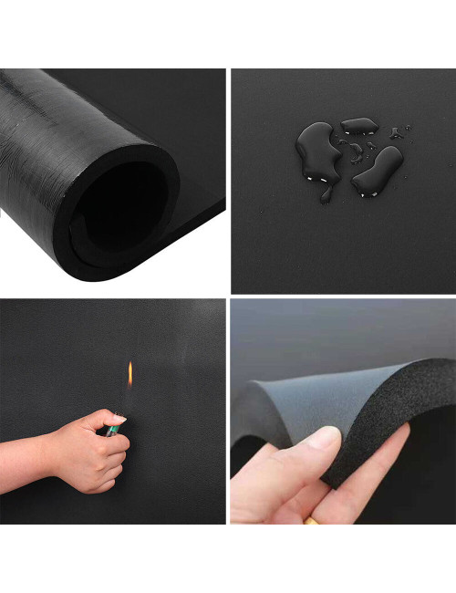BLACK RUBBER FOAM SHEET 1 x 10 MTR x 9 MM