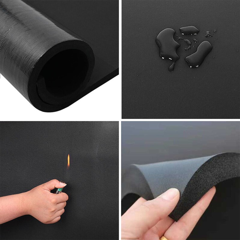 BLACK RUBBER FOAM SHEET 1 x 10 MTR x 50 MM