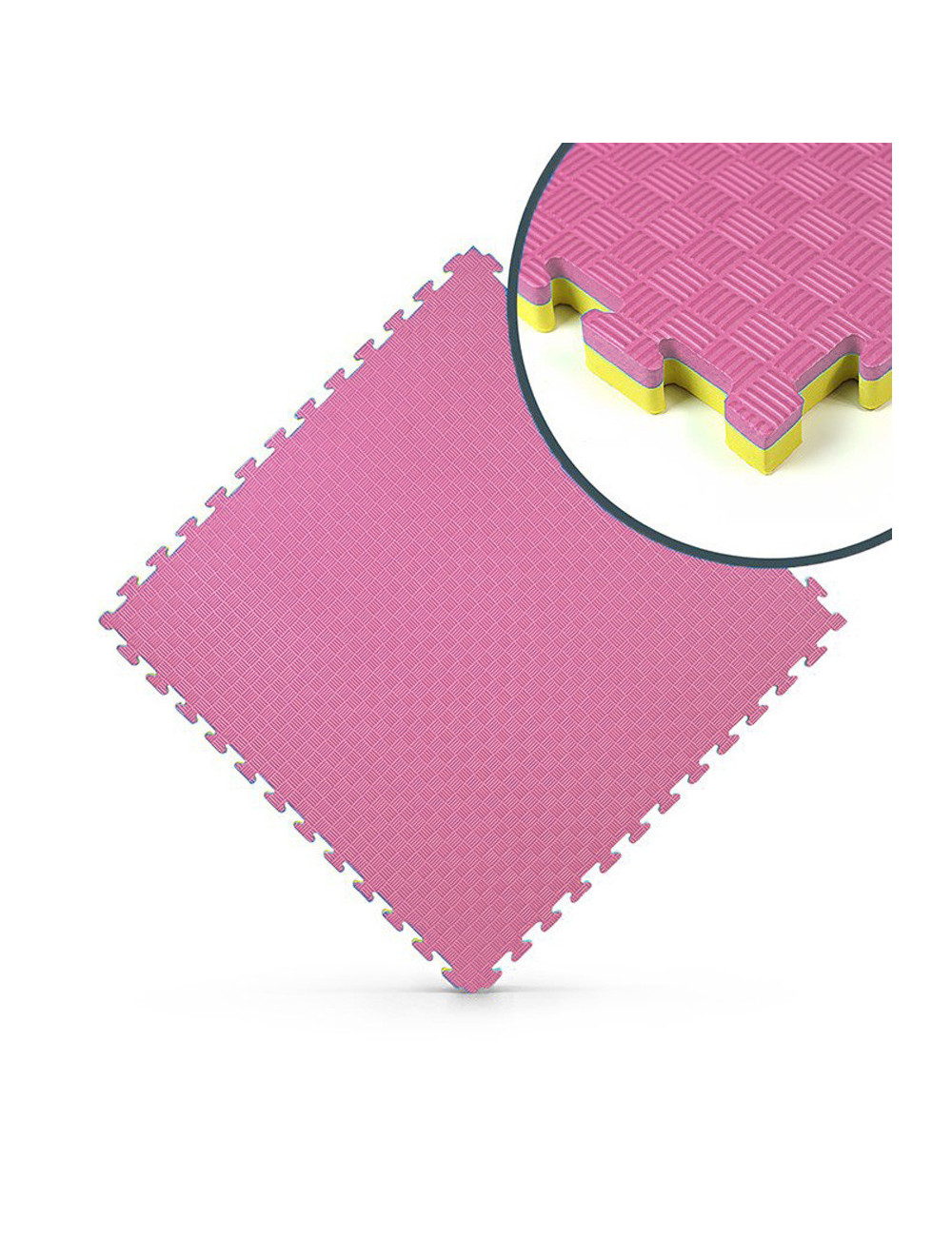 EVA FOAM MAT PINK / YELLOW 1000 X 1000 X 20 MM