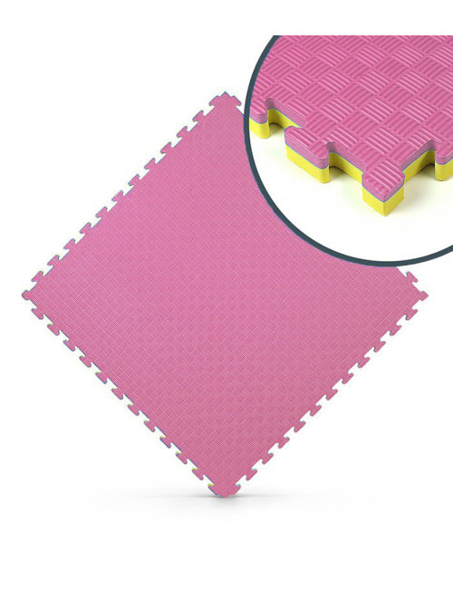EVA FOAM MAT PINK / YELLOW 1000 X 1000 X 20 MM