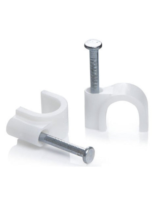 JAS CABLE CLIP WHITE 9 MM 50PCS