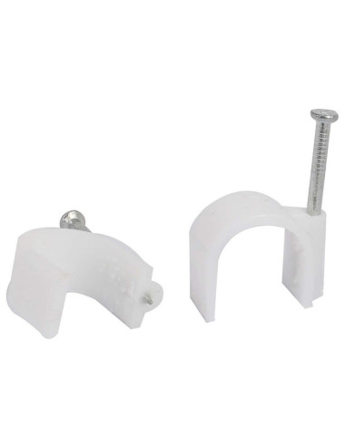 JAS CABLE CLIP WHITE 25 MM 25PCS