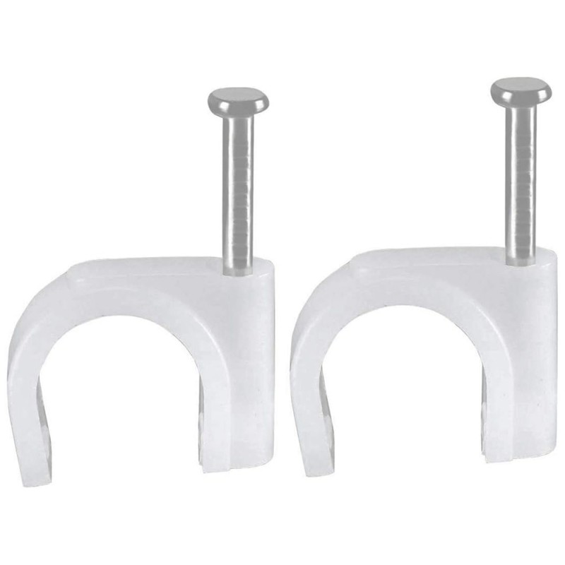 JAS CABLE CLIP WHITE 25 MM 25PCS