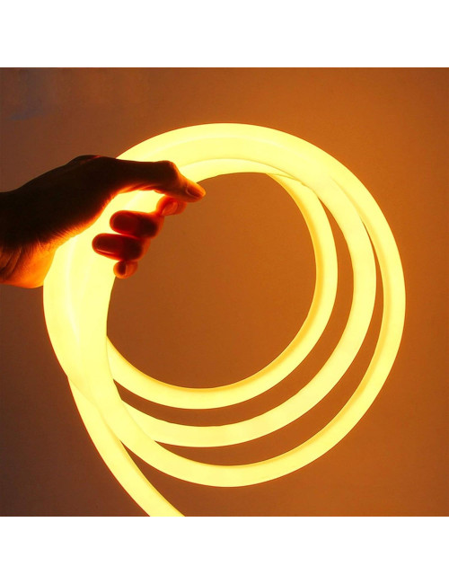 2835-120P 340 DEGREE NEON LED STRIP LIGHT YELLOW 50MTR