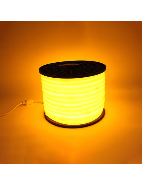 2835-120P 340 DEGREE NEON LED STRIP LIGHT YELLOW 50MTR