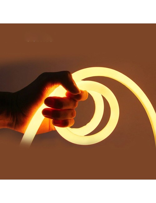 2835-120P 340° DEGREE NEON LED STRIP LIGHT WARM WHITE 50 MTR