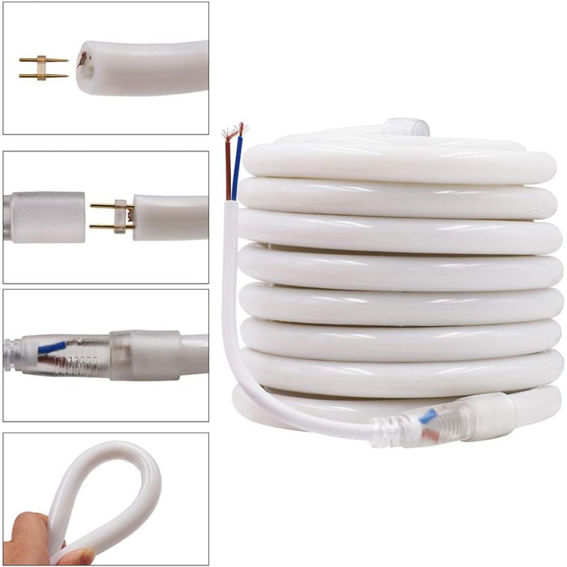 2835-120P 340° DEGREE NEON LED STRIP LIGHT WARM WHITE 50 MTR