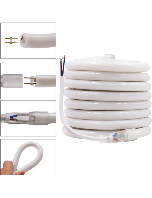 2835-120P 340° DEGREE NEON LED STRIP LIGHT WARM WHITE 50 MTR
