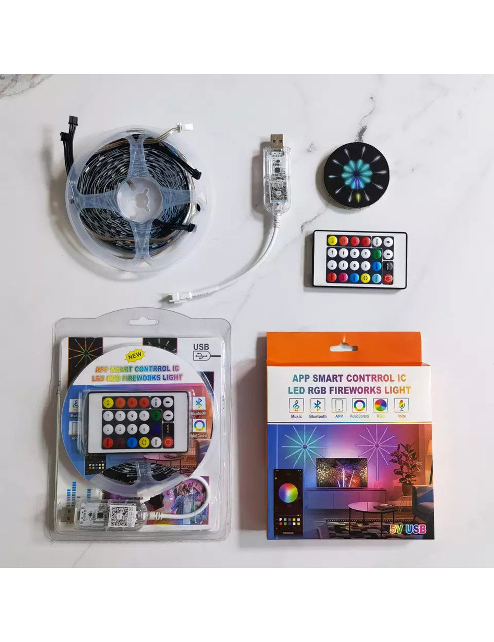 FIREWORK LIGHT 30LGHTS USB 5V RGB CONTROLLER