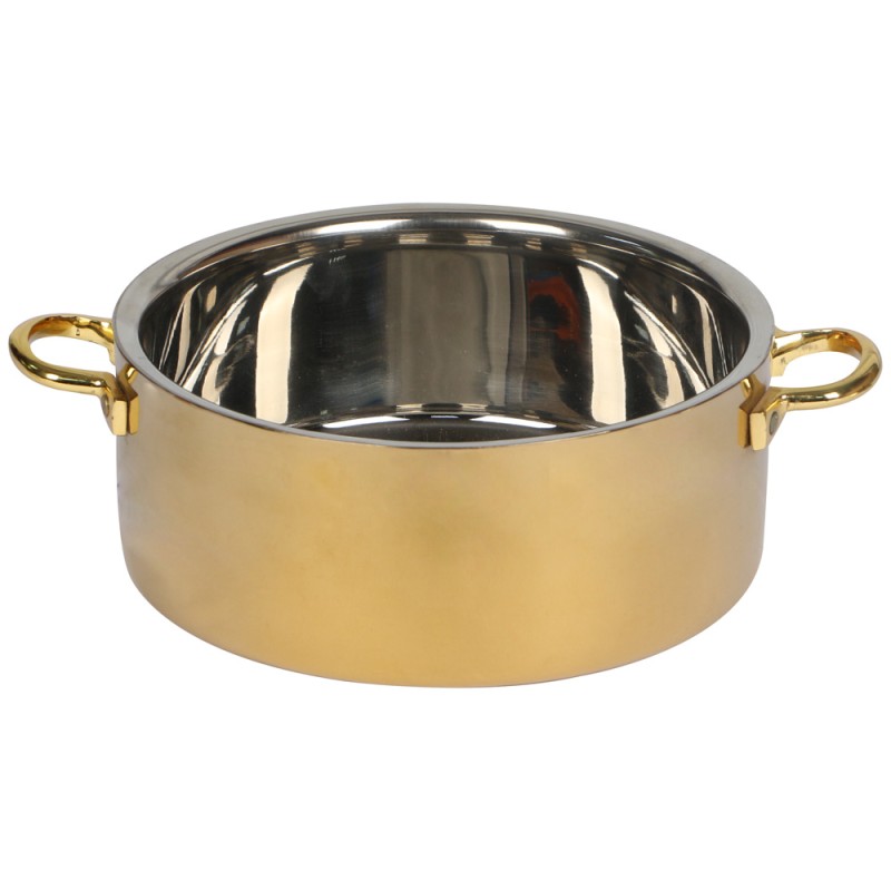 CONE DESING SS HOTPOT 24CM 3LTR SILVER-GOLD