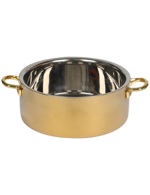 CONE DESING SS HOTPOT 24CM 3LTR SILVER-GOLD
