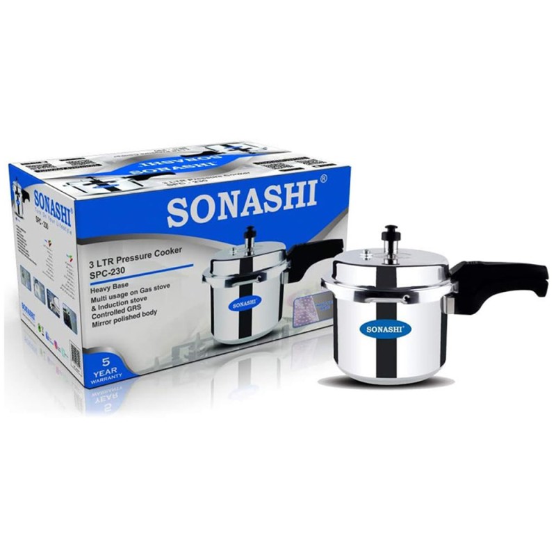 SONASHI 3 LTR ALUMINIUM PRESSURE COOKER
