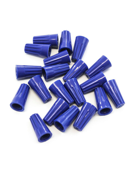 JAS P72 SPIRAL END CONNECTOR BLUE 50PCS